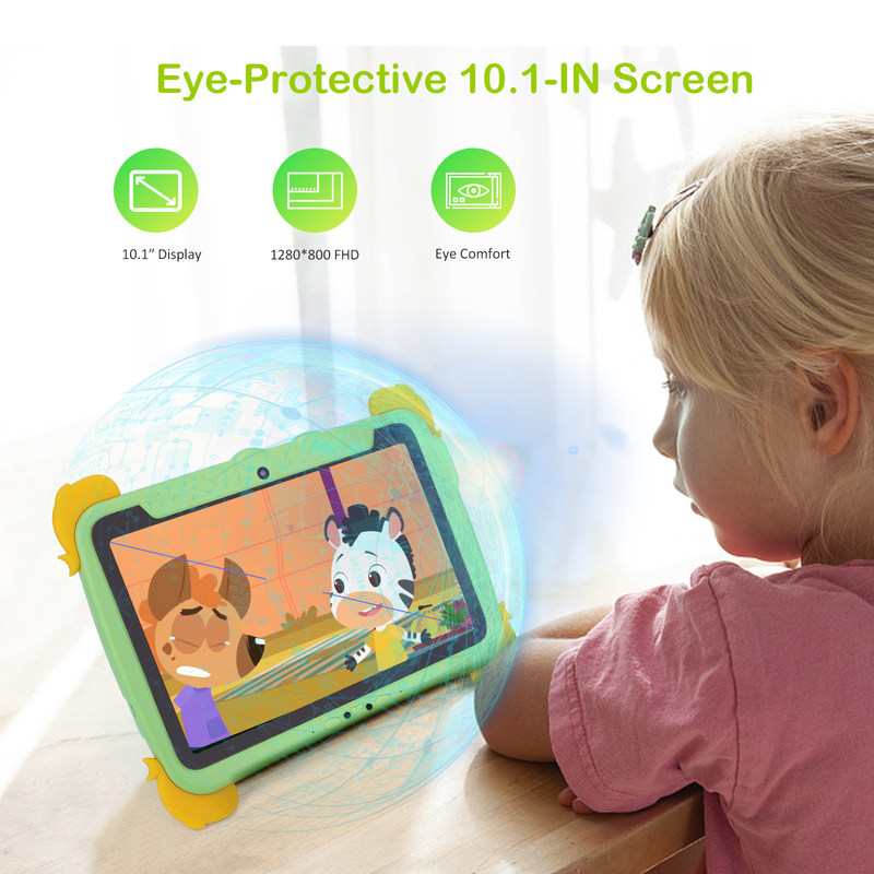 C fikir 10.1 inç Çocuklar Tablet PC Case Göz Koruması ile IPS Eğitim için HD Ekran Öğrenme P1100