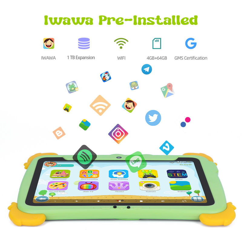 C Idea Kids Tablet 10.1 Inch Android Tablet PC Case Göz Koruması ile 1280*800 Ekran Ön Kurulum IWAWA Eğitim İçin