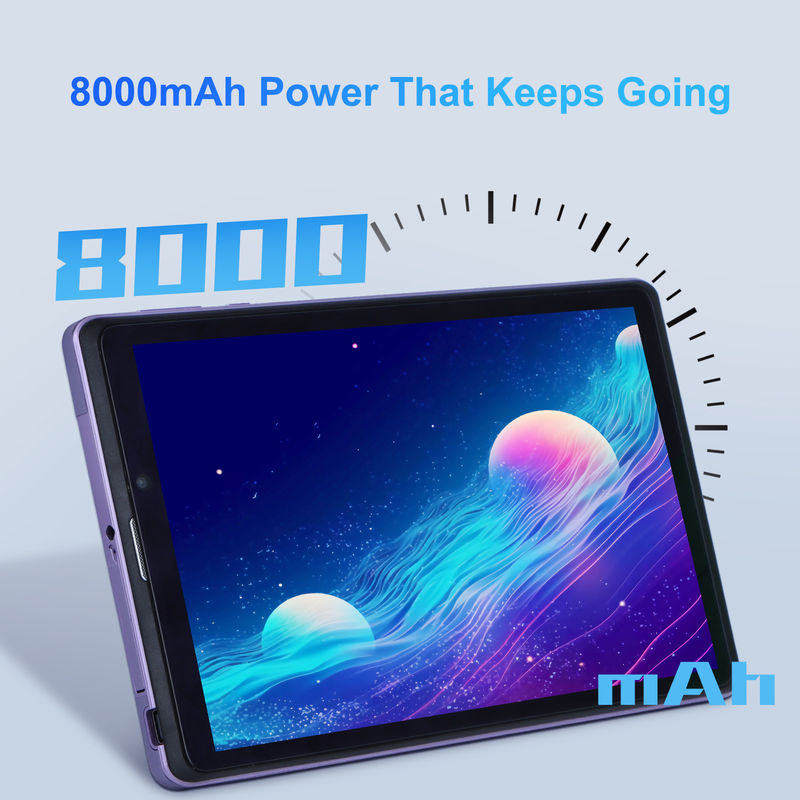 C Idea Portable 8 In Android Tablet PC 8GB RAM 512 GB Android 12 Tablet IPS HD Ekran Dört çekirdekli CM818-Purple