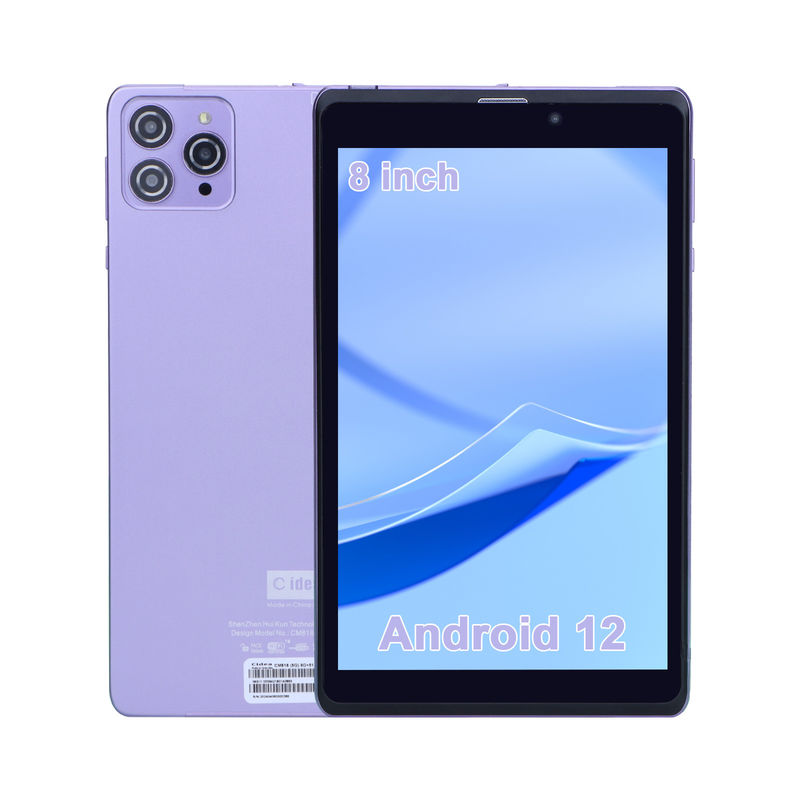 C Idea Portable 8 In Android Tablet PC 8GB RAM 512 GB Android 12 Tablet IPS HD Ekran Dört çekirdekli CM818-Purple