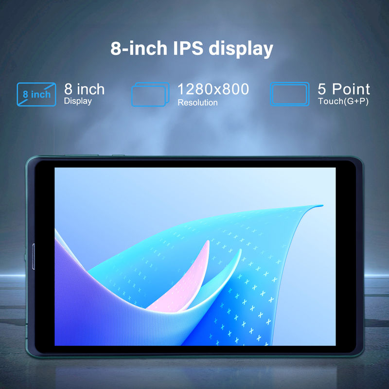C fikir 8 Inch Android Tablet PC Android 12 işletim sistemi ile Dört çekirdekli CPU 8GB RAM 512GB Depolama IPS HD Ekran CM818-Yeşil