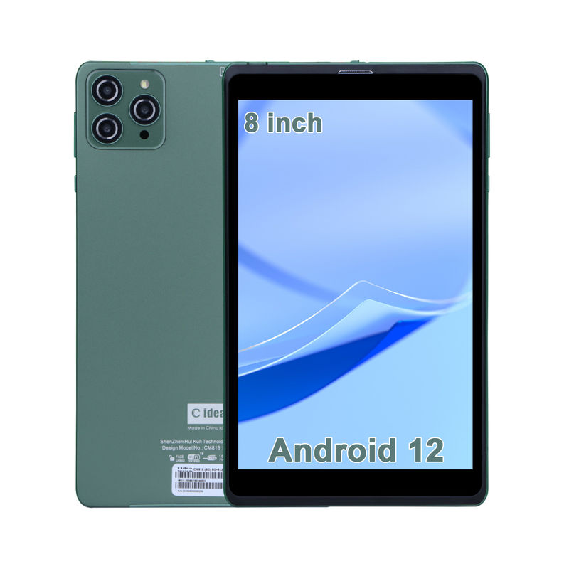 C fikir 8 Inch Android Tablet PC Android 12 işletim sistemi ile Dört çekirdekli CPU 8GB RAM 512GB Depolama IPS HD Ekran CM818-Yeşil