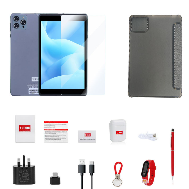 C fikir Android Tablet PC Çift Kamera 8 Inch 1280x800 IPS HD Ekran Öğrenci için Android 12 Tabletler CM818-Grey