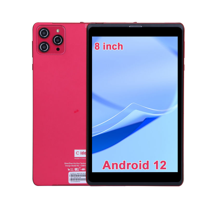 C fikir 8 inç Android 12 Tablet 8GB RAM 512GB ROM 8000mAh Pil 5+8MP SIM Destekli Öğrenci Kamera CM818-kırmızı
