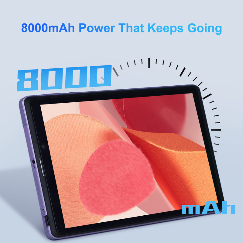 C Idea Portable 8 In Android Tablet PC 8GB RAM 512 GB Android 12 Tablet IPS HD Ekran Dört çekirdekli CM818-Purple