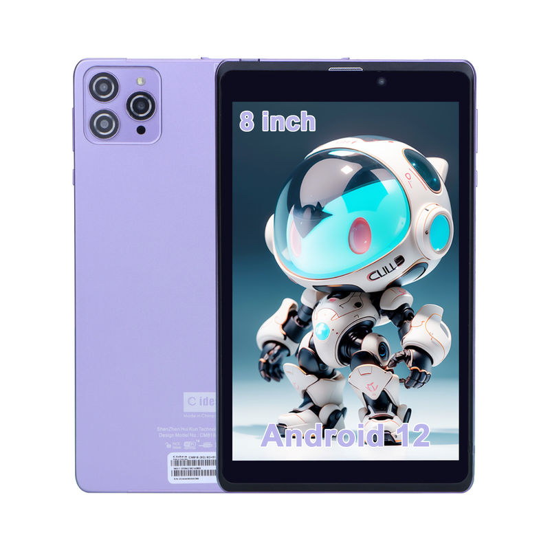 C Idea Portable 8 In Android Tablet PC 8GB RAM 512 GB Android 12 Tablet IPS HD Ekran Dört çekirdekli CM818-Purple