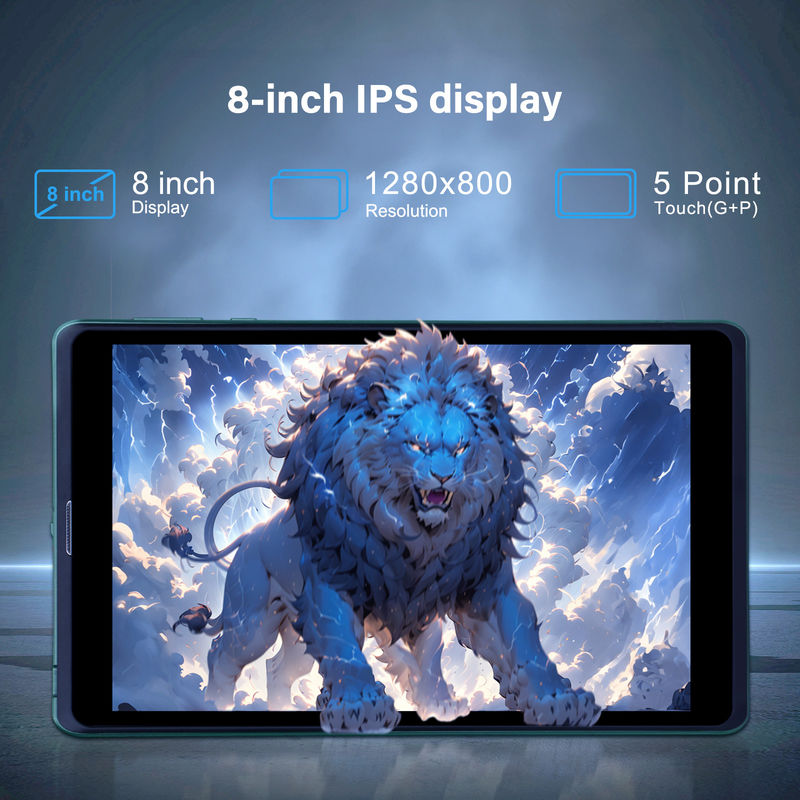 C fikir Android 12 Quad Core CPU 8GB RAM 512GB Depolama IPS HD Ekran CM818-Yeşil ile taşınabilir 8 Inch Android Tablet PC