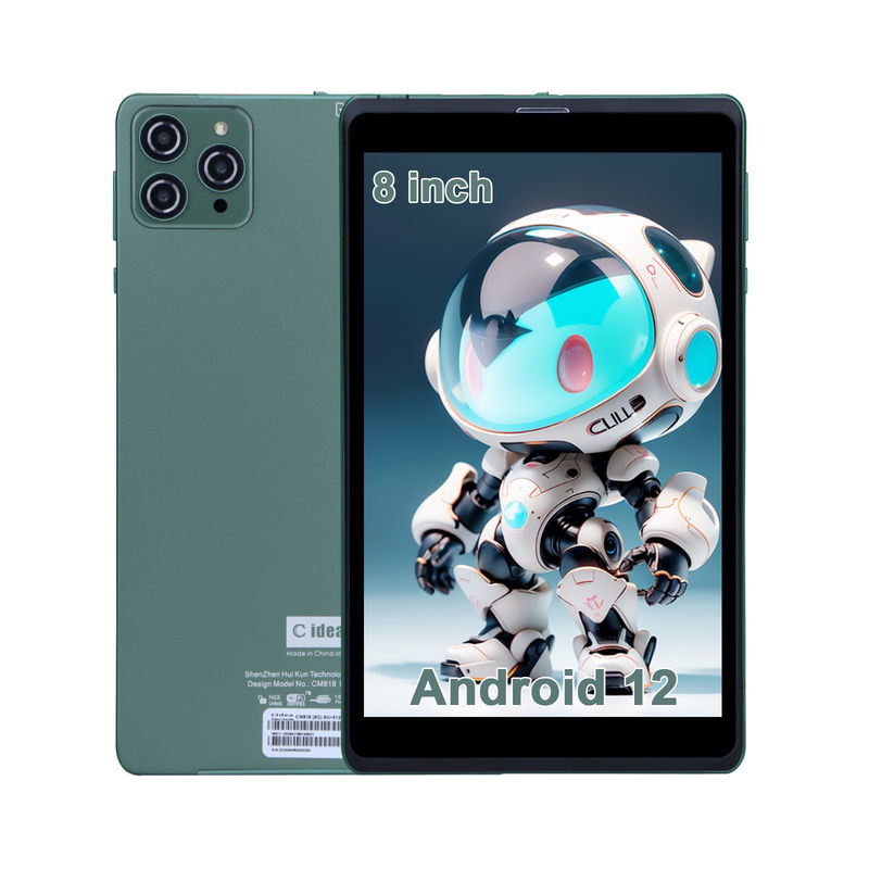 C fikir Android 12 Quad Core CPU 8GB RAM 512GB Depolama IPS HD Ekran CM818-Yeşil ile taşınabilir 8 Inch Android Tablet PC