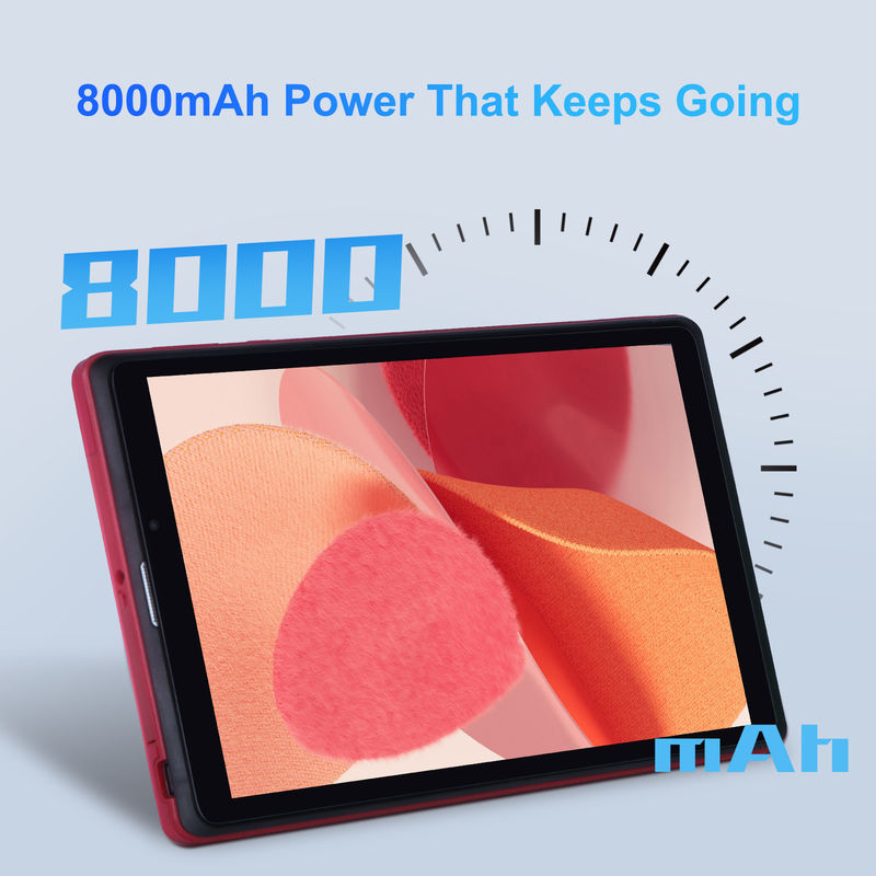 C fikir 8 inç Android 12 Tablet 8GB RAM 512GB ROM 8000mAh Pil 5+8MP Gençler için kamera SIM desteği ile CM818-kırmızı