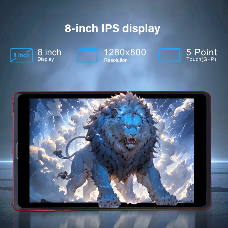 C fikir 8 inç Android 12 Tablet 8GB RAM 512GB ROM 8000mAh Pil 5+8MP Gençler için kamera SIM desteği ile CM818-kırmızı