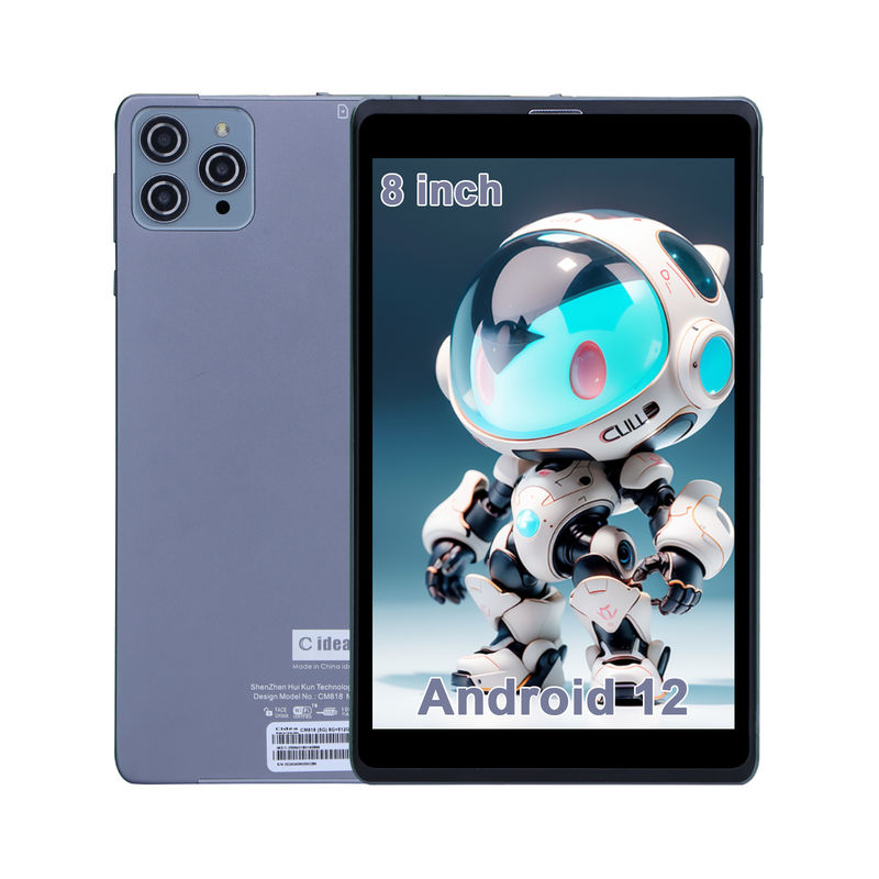 C fikir Android Tablet PC Çift Kamera 8 Inch 1280x800 IPS HD Ekran Gençler için Android 12 Tabletler CM818-Grey
