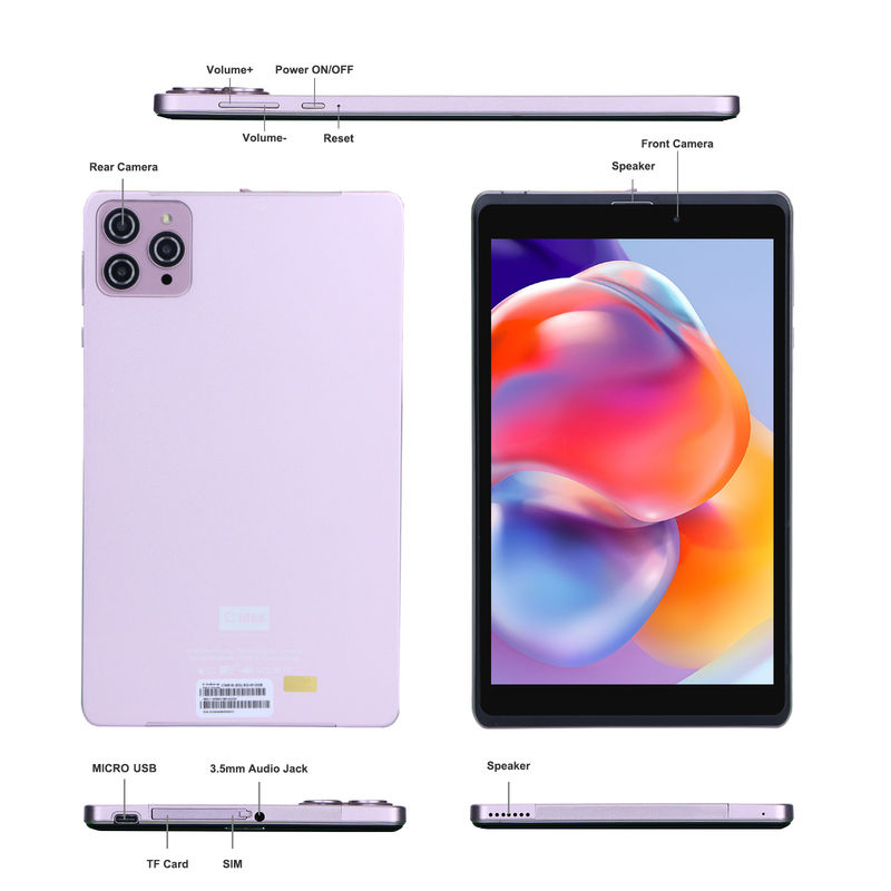 C fikir 8 inç Android 12 Tablet 8000mAh Pil 5+8MP Kamera 8GB RAM 512GB ROM Eğitim Öğrenme için CM818-pembe