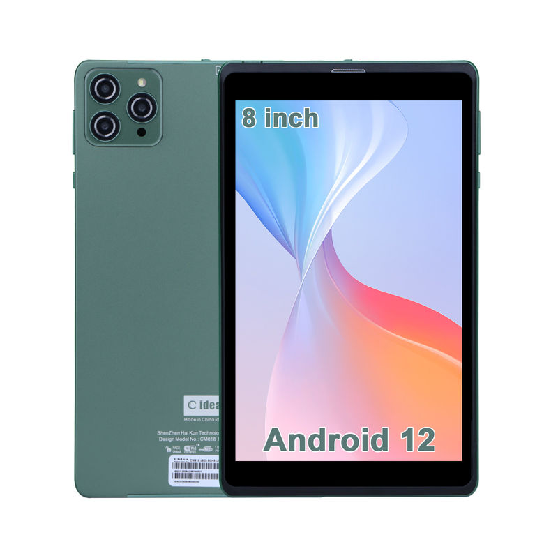 C fikir 8 Inch Android Tablet PC Android 12 işletim sistemi ile Dört çekirdekli CPU 8GB RAM 512GB Depolama IPS HD Ekran CM818-Yeşil