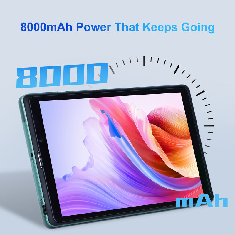 C fikir 8 Inch Android Tablet PC Android 12 işletim sistemi ile Dört çekirdekli CPU 8GB RAM 512GB Depolama IPS HD Ekran CM818-Yeşil