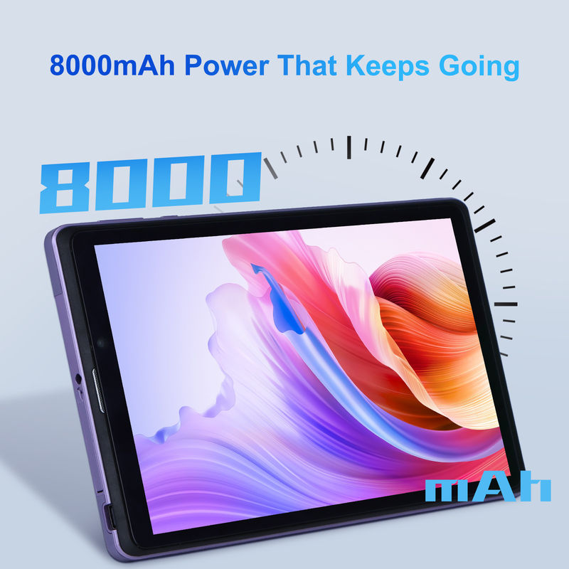 C Idea Portable 8 In Android Tablet PC 8GB RAM 512 GB Android 12 Tablet IPS HD Ekran Dört çekirdekli CM818-Purple
