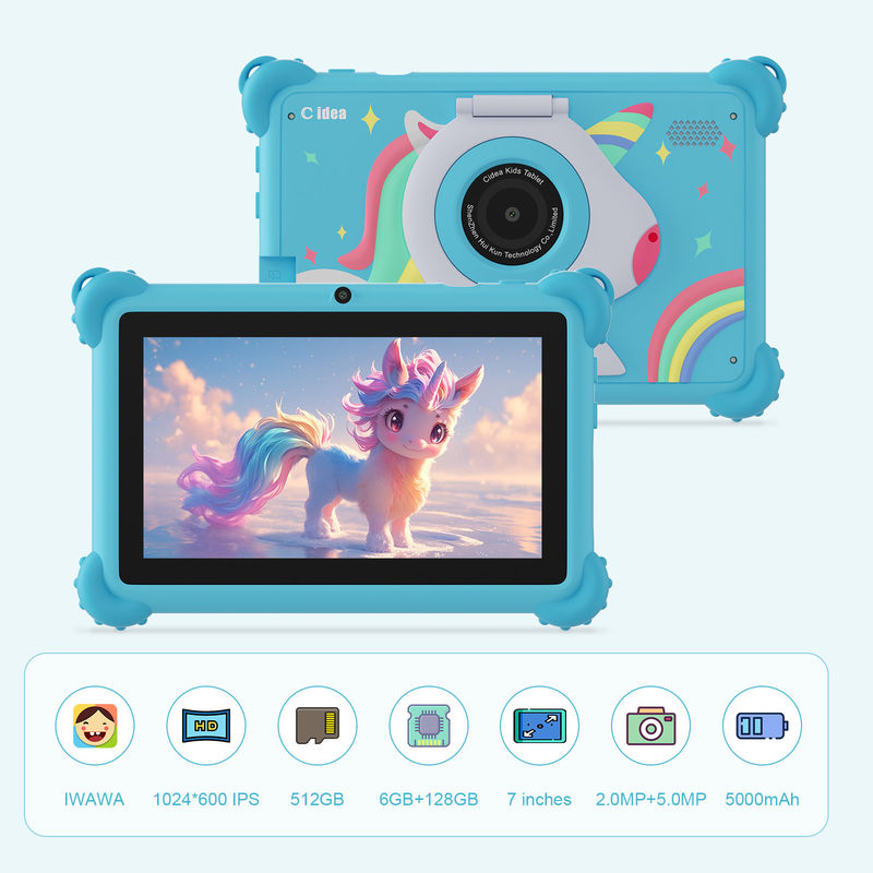C Idea Android 12 Akıllı Çocuklar 7 Inç Çocuklar Tablet 3-7 Yaş Çift Kamera CM88 ile