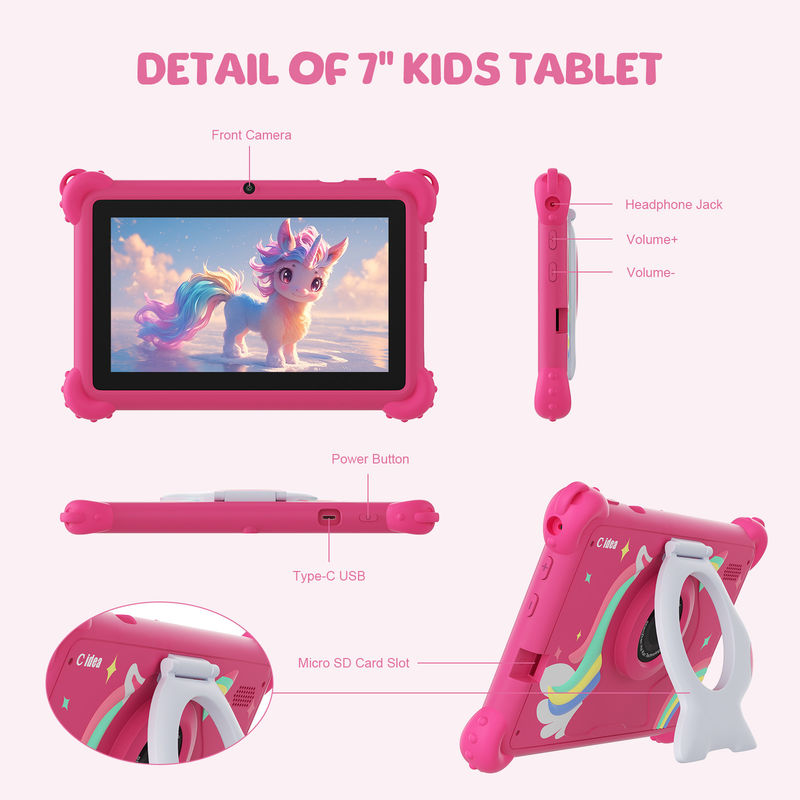 C Idea 7 Inch Android Smart Tablet PC For Child with Expand 512GB çocuklar için APP CM88