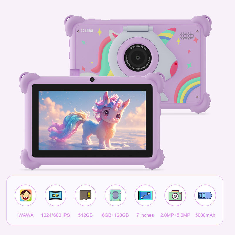 C Fikir 7 Inç Çocuk Tablet Yaş 3-7 Çift Kamera IPS Ekran Ebeveyn Kontrolü ile Eğitimli çocuk tablet CM88