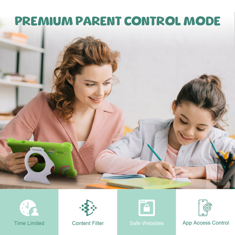 C fikir 2024 Çocuk Öğrenme Tablet Android 12 Ön yüklü Uygulamalar ve Dayanıklı Tasarım CM88