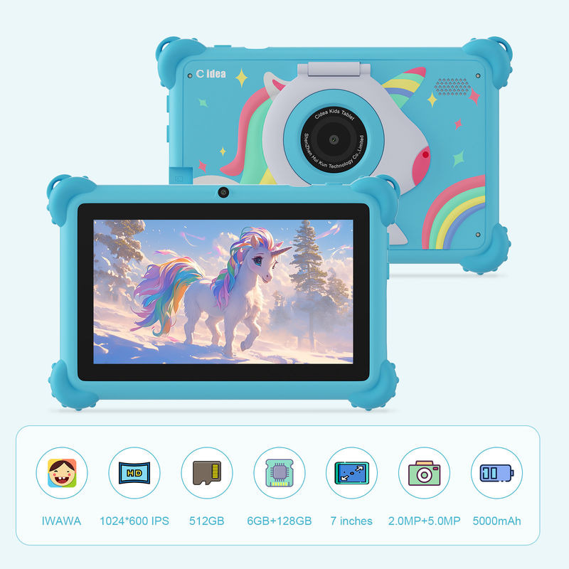 C fikir 2024 Çocuk Öğrenme Tablet Parlak Ekran Koruyucu Kasa ve Android 12 Performans CM88