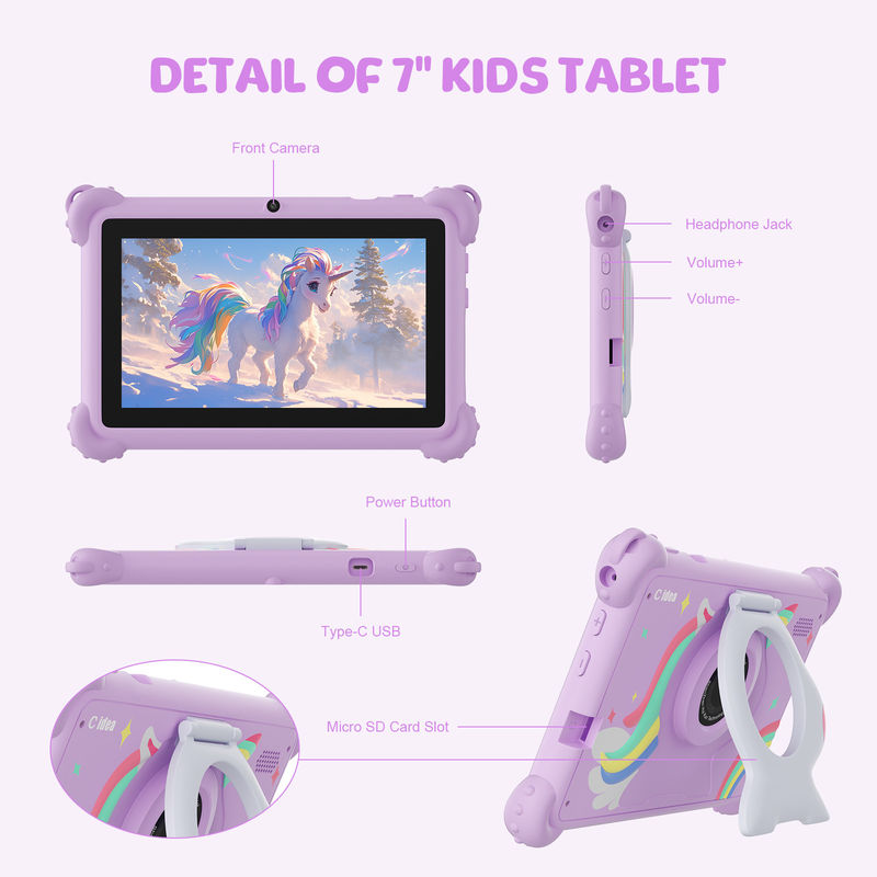 C fikir 2024 Çocuk Tableti Android 12 Eğitim Uygulamaları ve Dayanıklı Davayla İdeal Hediye Tablet Kidspad CM88