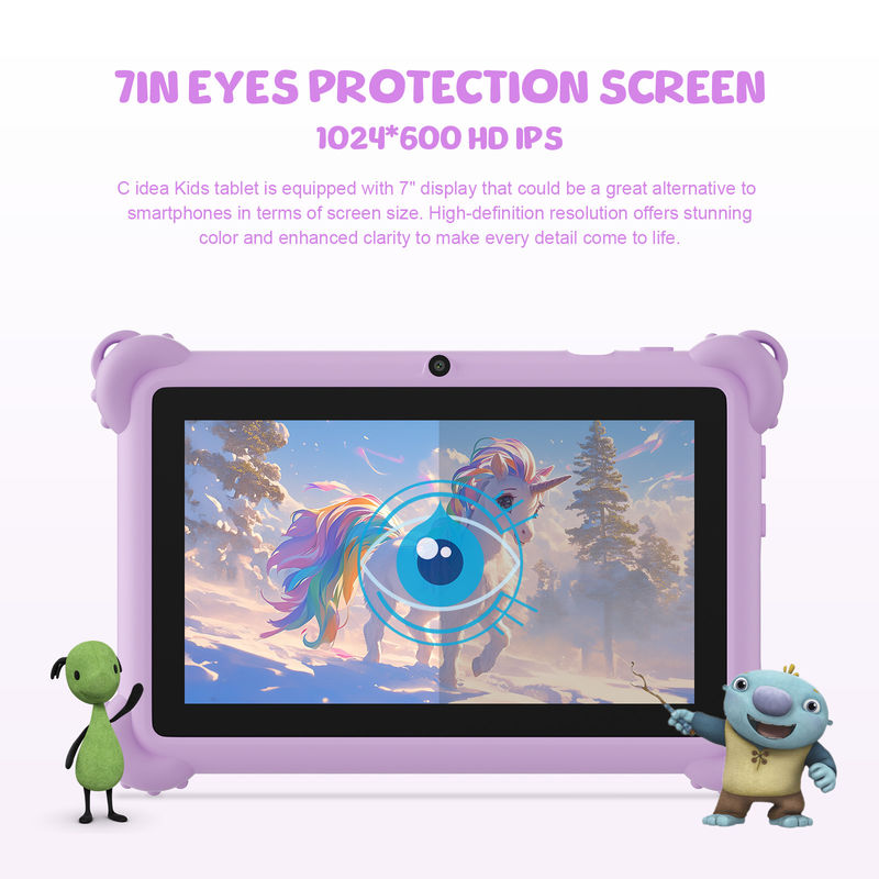 C fikir 2024 Çocuk Tableti Android 12 Eğitim Uygulamaları ve Dayanıklı Davayla İdeal Hediye Tablet Kidspad CM88