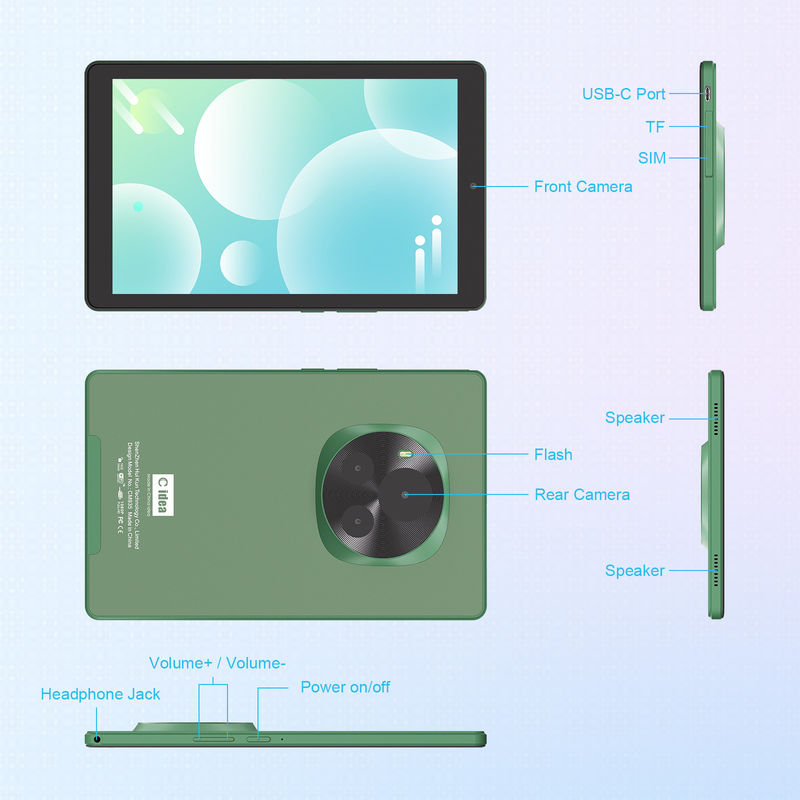C Idea 9 Inch Eğitim Tablet 800x1280 IPS Dokunmatik Ekran Tablet Kalem CM935 yeşil ile