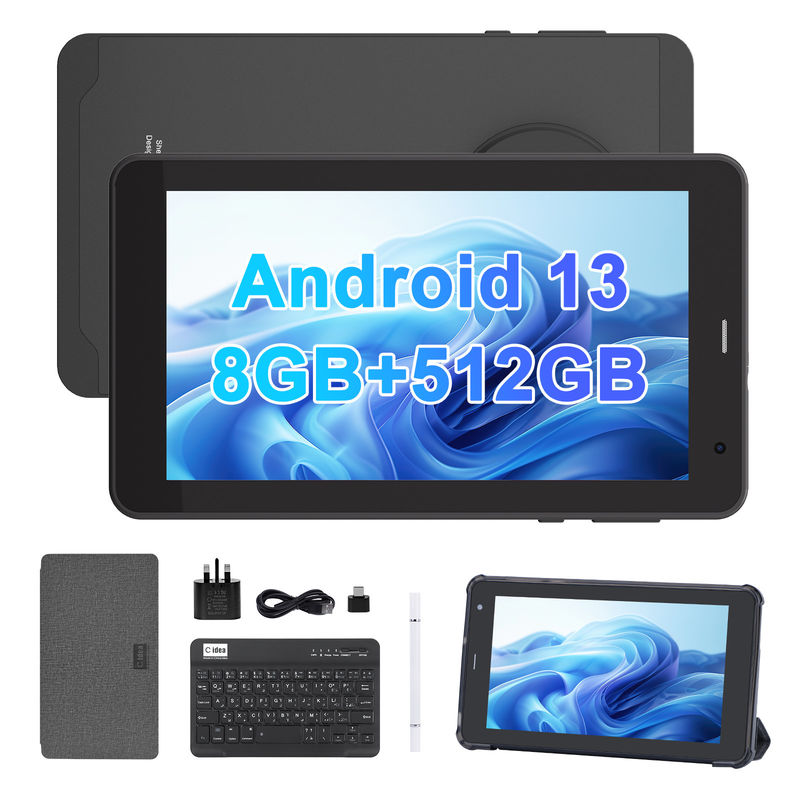 C Idea Android 13 Tablet 512GB SIM ile 7 Inch Tablet PC Öğrenciler için CM518 Pro Siyah