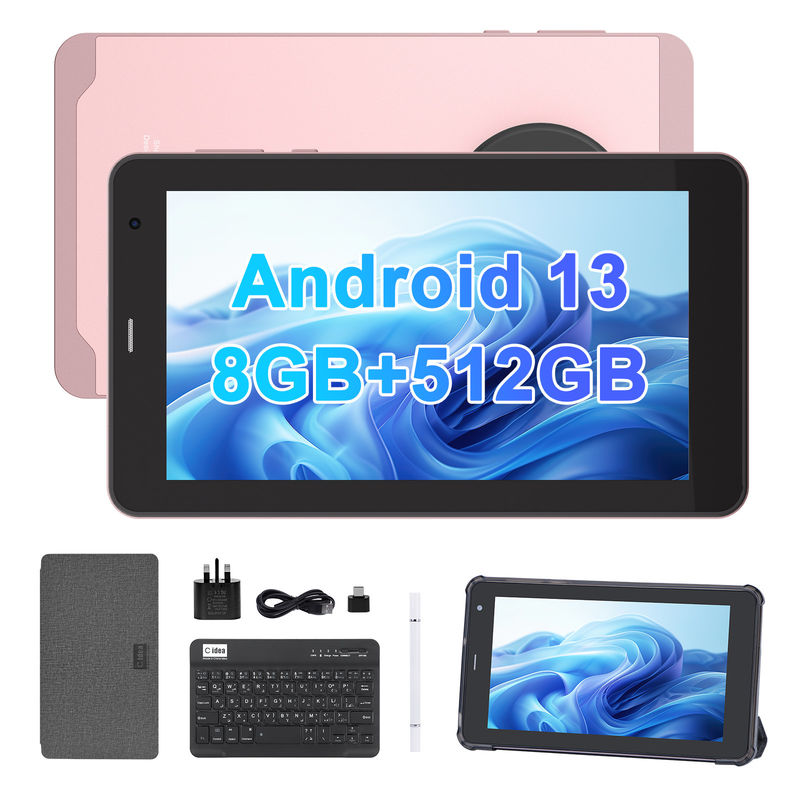 C Idea SIM ile 7 inçlik tabletler Wifi Öğrenciler için Android Tablet PC CM518 Pro Pembe