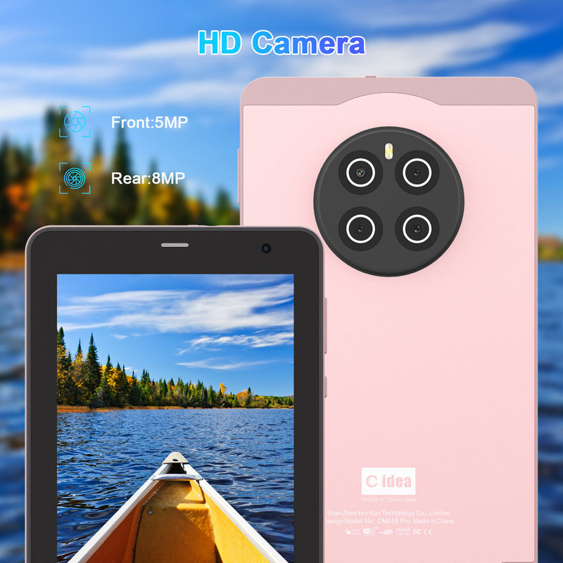 C Idea SIM ile 7 inçlik tabletler Wifi Öğrenciler için Android Tablet PC CM518 Pro Pembe