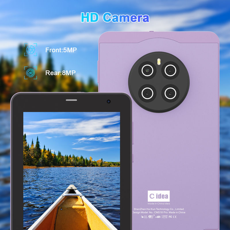 C Idea Android 13 6000mAh 7 Inch Tabletler Eğitim Tablet PC Pen CM518 Pro Mor ile