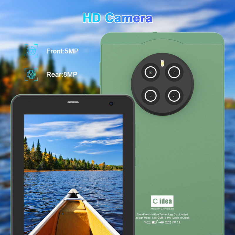 C Idea SIM ile 7 inçlik tabletler Wifi Android Akıllı Tablet Eğitim için PC CM518 Pro Yeşil