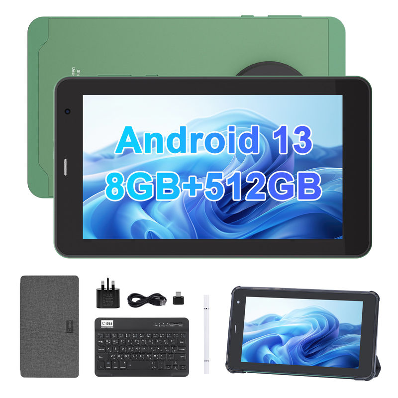 C Idea SIM ile 7 inçlik tabletler Wifi Android Akıllı Tablet Eğitim için PC CM518 Pro Yeşil