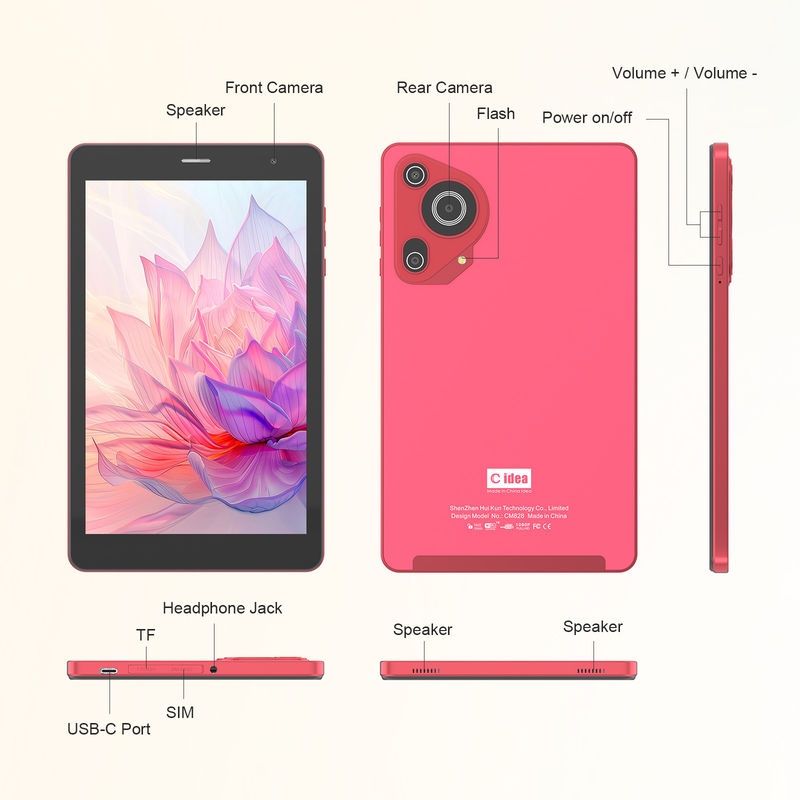 C Idea 5g Android Tablet 8+512gb 8 Inch Tablet For Students With Sim And Wifi Cm828 Kırmızı