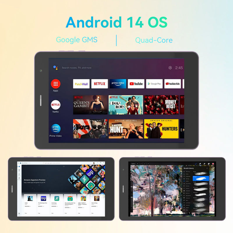 C Idea 8in Tablet Oyun Eğitim Öğrenciler İçin Android Tablet Sim Ve Wifi CM828 Mor