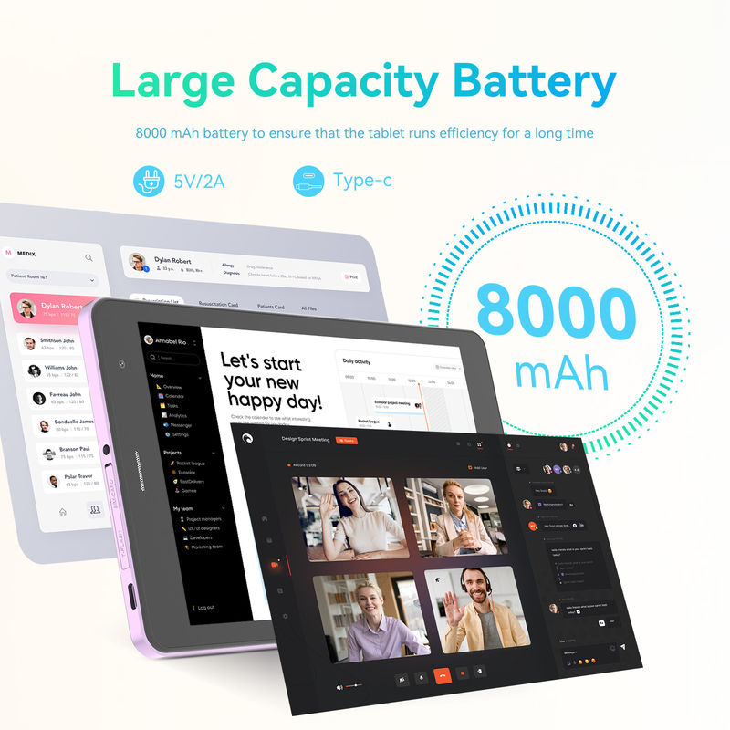 C Idea 8in Tablet Oyun Eğitim Öğrenciler İçin Android Tablet Sim Ve Wifi CM828 Mor