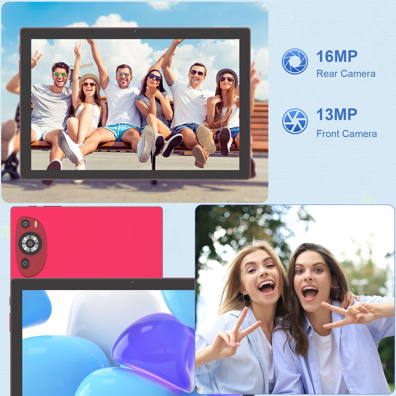 C Idea 10.1 Inch Android 14 Smart Tablet Pc Sim Destekle Gençler için CM8200Plus kırmızı