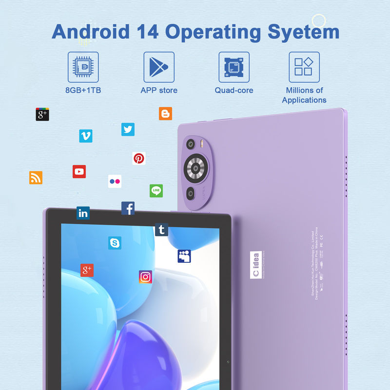 C Idea Android 14 Tab 512GB Öğrenciler İçin Eğitim Tableti Klavyesi Cm8200plus Mor