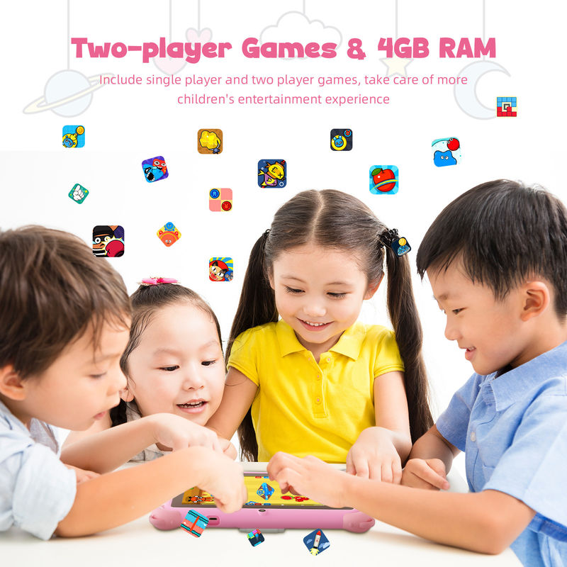 C Idea Android 13 Çocuk Tableti 4+32GB Eğitim Tableti Arkadaş APP ile Kidspad CM91 pembe
