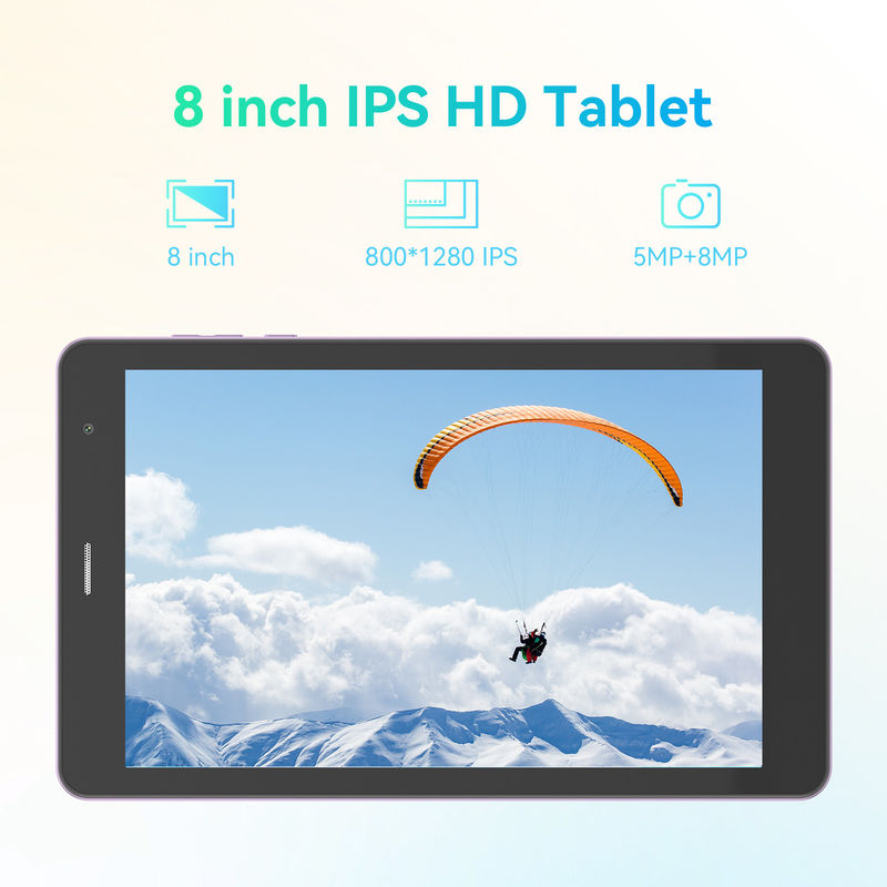 C Idea 8 Inch 8+512gb 8000mah 5+8MP Çift Kameralı Android Tablet Simli Öğrenciler İçin CM828 Mor