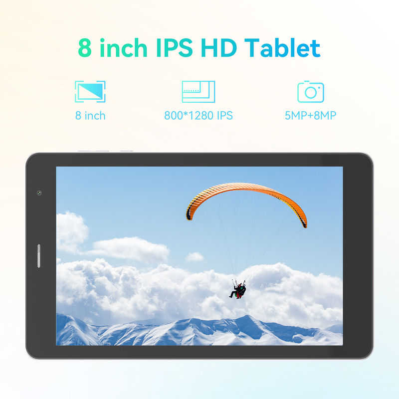 C Idea ODM 8 Inch 512GB uzun pil Çift Kamera Okta-Kore İşlemci Öğrenciler için Casi ile Android Tablet PC CM828 Gümüş
