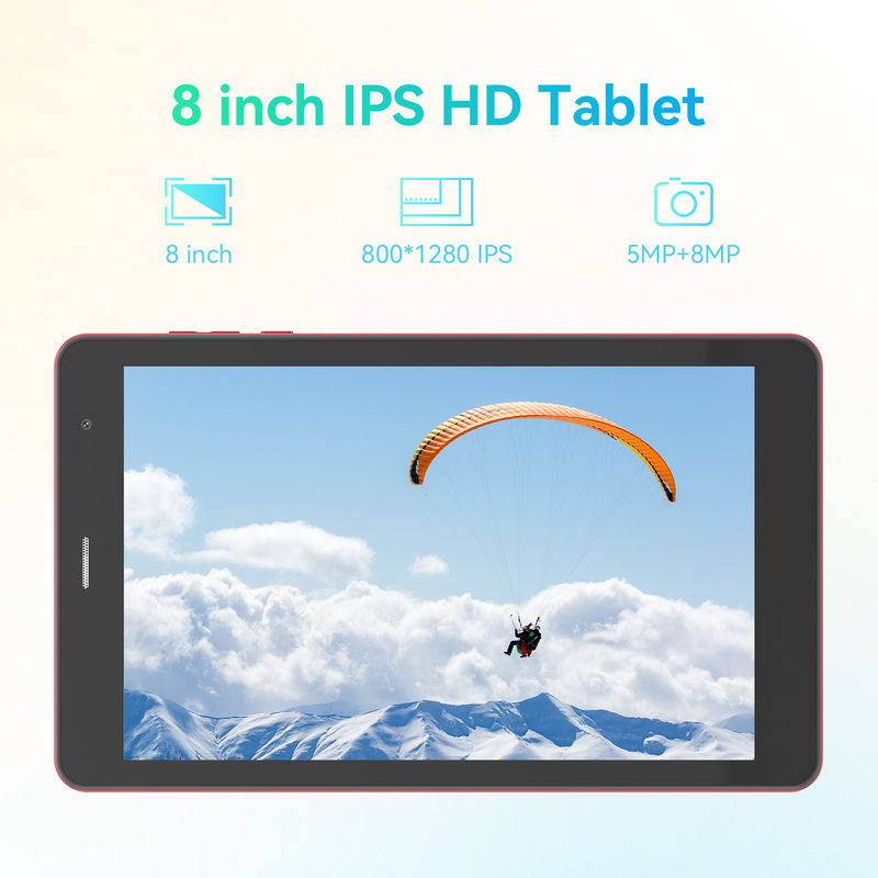 C Idea Factory 8 Inch 800*1280hd IPS Dokunmatik Ekran 8+512gb 8000mah Çift Kameralı Android Tablet Pc Sim ile Öğrenciler için CM828 Kırmızı