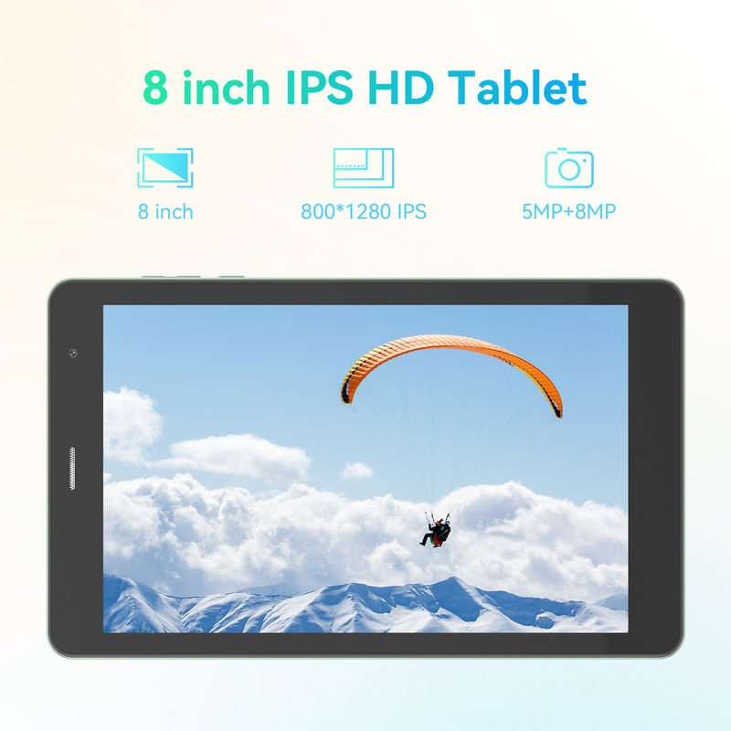 C Idea Wholesale Tablet 8 Inch 800*1280HD IPS Çift Kameralı Android Tablet Pc Sim ile Öğrenme için CM828 Yeşil