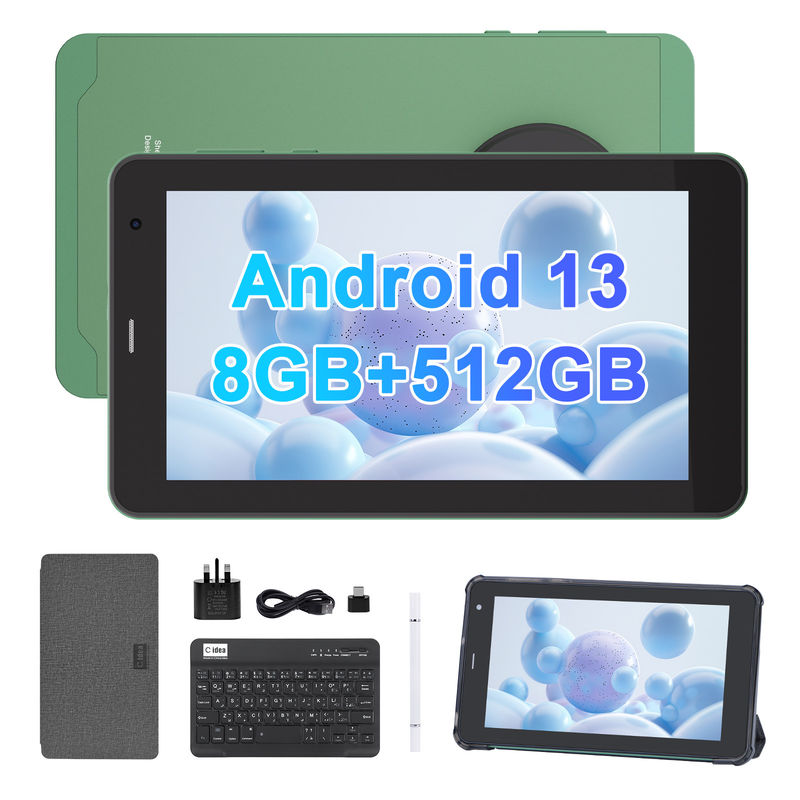 C Idea 7 Inch Tablet Pc Android 13, 8+512gb ile Sim-Uyumlu Akıllı Tablet Öğrenciler için CM518pro Yeşil