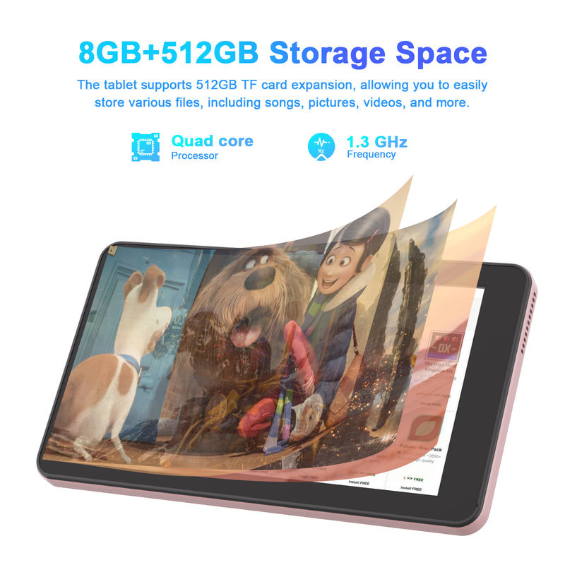 C Idea 7 Inch Android Tab, 8+512GB, Quad Core, Eğitim Tableti Öğrenciler İçin Mükemmel CM518pro Pink