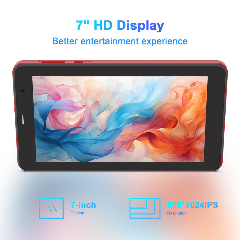 C Idea 7 Inch Android 13 Tablet, Çift Kamera, Sim Destek, Öğrenciler İçin Dokunmatik Ekran Tableti   CM518pro Kırmızı