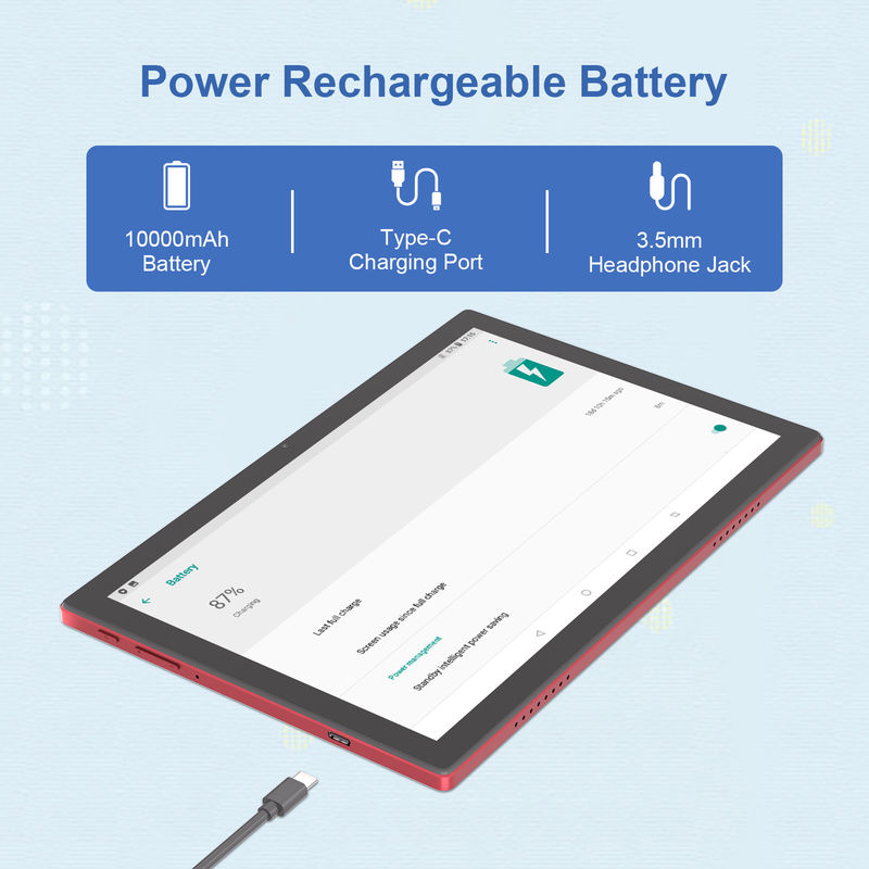 C Idea 10.1 Inch Android 14 Akıllı Tablet Bilgisayarı Çift SIM Destekle CM8200Plus kırmızı