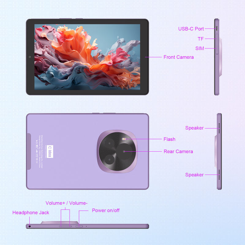 C Idea 9 Inch Tablet Çift Kamera Öğrenciler İçin Eğitim Tableti CM935 Mor