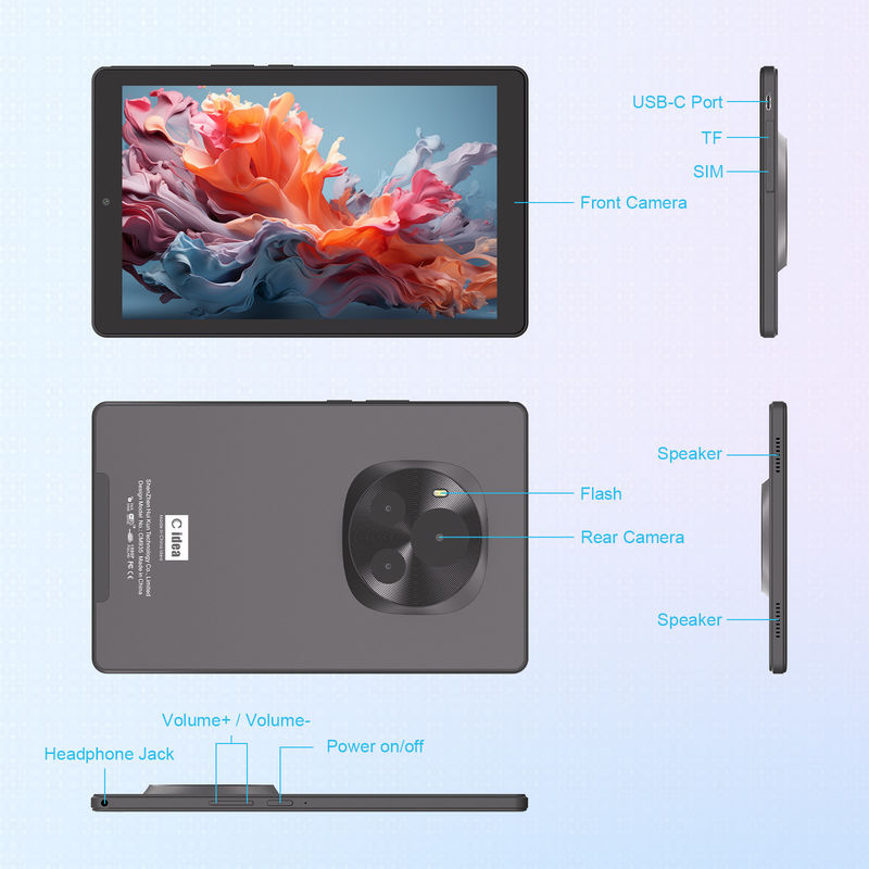 C Idea Android Tablet 800x1280 IPS Ekranı 9 IN Eğitim için Sim ile Akıllı Tablet PC CM935 Siyah