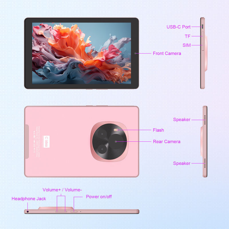 C fikir Android Tablet IPS Ekranı SIM Destek 9 Inch Tablet PC for Teens CM935 pembe